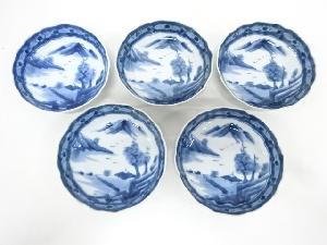 古伊万里山水図皿 5皿セット 磁器 なます皿 骨董品 古美術 染付 山水 cf8a93cb56869a5a4b87709ae1ca8d